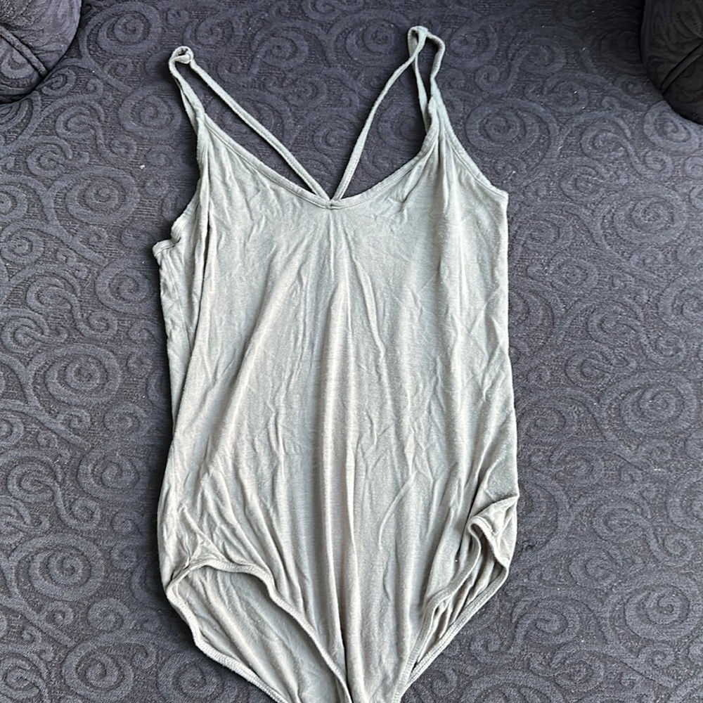 Women’s LA Hearts brown crossed tank top bodysuit